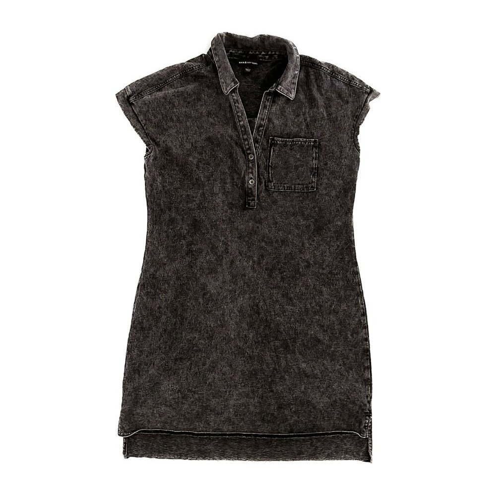 ROCK & REPUBLIC Acid Washed Grunge T-Shirt Dress - Size Small